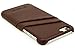 Bastex iPhone 6 Case, Premium Genuine Leather Slim Fit Snap On Executive Wallet Card Case for iPhone 6, 6s Brown