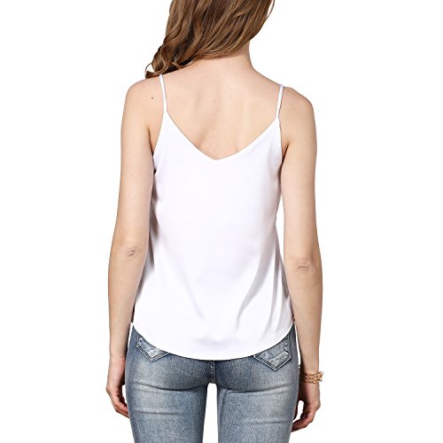 ShyVelvet Women Summer Cami Camisole Halter Top Plus Size Tank Top Sexy V Neck Crop Top,White,XX-Large