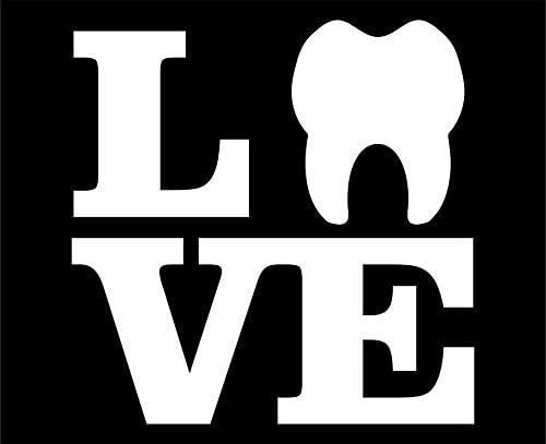 Love Tooth - 3 3/4" x 3 3/4" - Sticker Barn; Decals &amp; Stickers; Cell phone, accessories, windows, glass windshields &amp; other smooth surfaces.