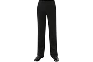 YOOJIA Men Latin Salsa Dance Pants Modern Tango Competition Ballroom Practice Trousers Rumba Dancewear