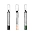 WUNDERBROW Jet Set Eyes Makeup Eyeliner Pencil With and Champagne, Glitter Emerald & Metallic Champagne, 3 Count