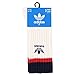adidas Men's Originals Loose Fit Single Crew Socks, Off White/Collegiate Navy/Scarlet, Size 6-12