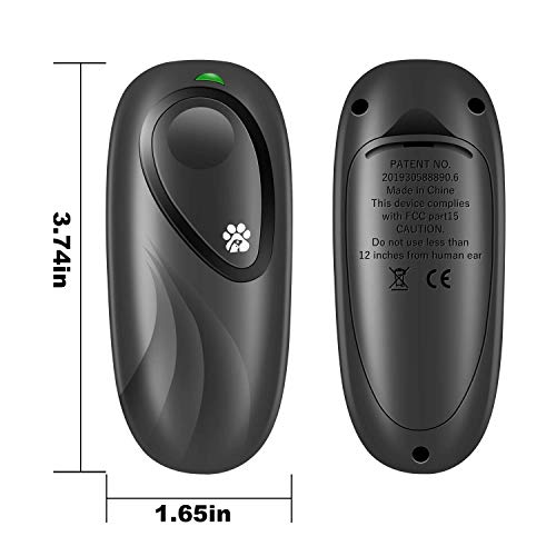 Dog Barking Control Devices, Ultrasonic Anti Barking Device, 2 In 1 Adjustable Frequency Dog Barking Deterrent Devices Handheld Dog Training Device with LED Indicator Wrist Strap for Indoor Outdoor