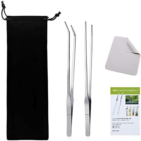 Maisesy ハーバリウムピンセット 27cm先端2種類セット ストレート カーブ お手入れに便利 収納バッグと清潔布付き 即納送料無料 ステンレスアクアリウムピンセット 水槽の水草植栽など Maisesy ハーバリウムピンセット 27cm先端2種類セット ストレート カーブ お手入れに便利 収納バッグと清潔布付き 即納送料無料 ステンレスアクアリウムピンセット 水槽の水草植栽など