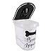 Paw Prints Plastic Rolling Pet Food Bin, Bone Appetit Design, 26lb