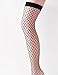 Vero Monte 4 Pairs Women's Fishnet Thigh High Socks - Stylish Black + Hollow Out