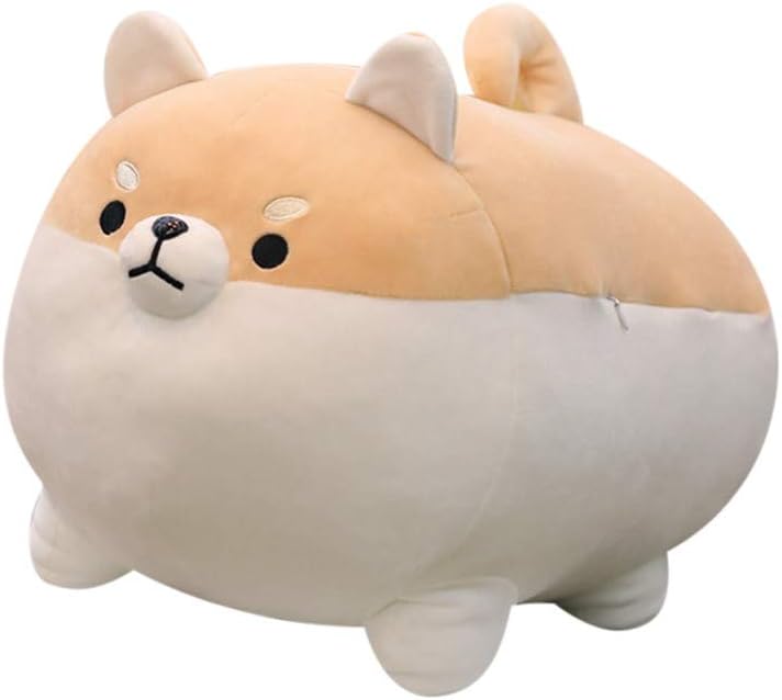 Dinglong 15.7inch Stuffed Animals Plush Toys Soft Anime Shiba Inu Plush Hugging Pillow Baby Toddlers Kids Cushion Toys Home Nursery Bedroom Sofa Car Décor For Girls (Brown)