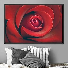 signwin Framed Canvas Wall Art Blooming Closeup Botanical...