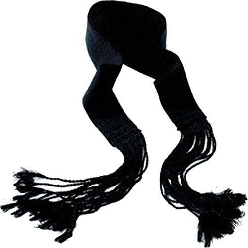 Black Flat Gartel Hagura - Ritual Praying Belt Size #6