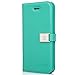iPhone 5s case,iPhone SE case,iPhone 5 case,by Ailun,Wallet case,PU leather case,credit card holder,Flip Cover Skin[Mint Green] with screen protect and styli pen