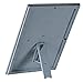 M&T Displays Opti Snap Poster Frame with Support Leg 8.5x11 Inch Silver 1