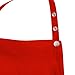 HairDay Care Professional Bib Apron - 100% Cotton Bib Apron for Women & Men - Machine Washable Hair Stylist Apron/Chef Apron with 3 Pockets, Adjustable Waist Tie - 28” x 32”, Universal Fit - Red