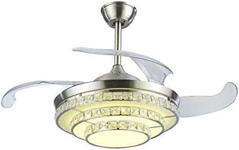 Ventilador de techo de cristal invisible de 42 pulgadas con control