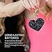 BLINGSTING Personal Safety Alarm for Women - Black Glitter Heart Self-Defense Keychain, LED Light - 125 Decibel Emergency Security Alarm (1 Count)