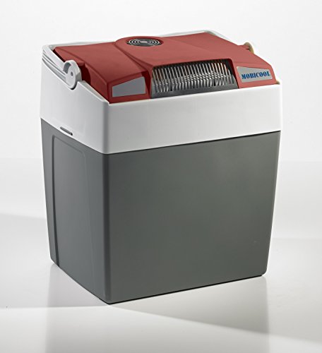 Premium Nevera Termoeléctrica Portátil, 29 L, con USB, Color Marsala/Gris