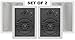 Yamaha Natural Sound Custom Easy-to-install In-Wall Flush Mount 3-Way 150 watts Speaker Set (1 Pair of 2 Speakers) with a 1