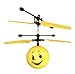 EMOJI Mini RC Flying Magic Fun Illuminated Ball - RC Infrared Induction USB Helicopter Ball with Built-inShinning LED Lighting for Kids, Teenagers. FREE SPINNER