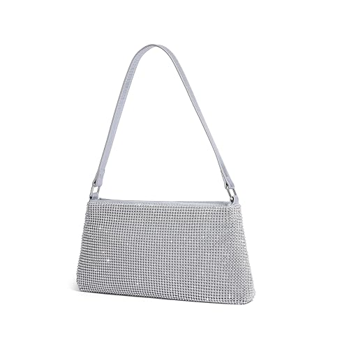 YUWITA Sparkly Evening Purse for Women Prom Dressy Night Out Small Shoulder Bag