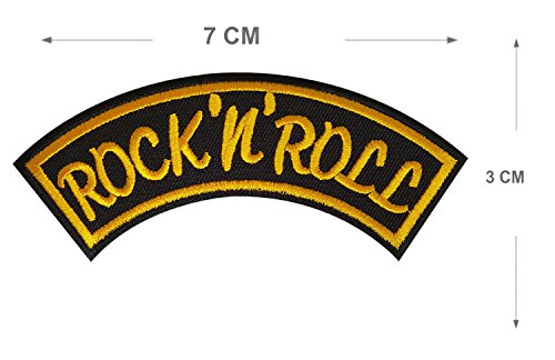 TENNER LONDONRock n Roll Embroidery Patch Iron on or Sew on Embroidered Motif Transfer Applique