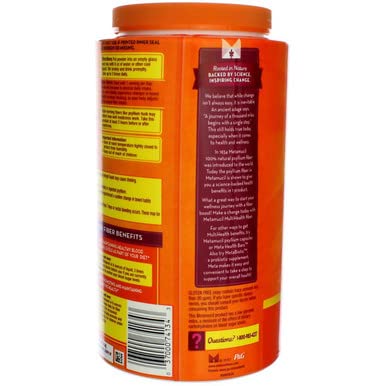 METAMUCIL PSYLLIUM FIBER SUPPLEMENT ORANGE SUGAR SMOOTH TEXTURE POWDER 114 DOSES 114DOS