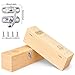 20 Pieces Wooden Box Latch Hook Kits - Thickened Silver Jewelry Box Lock Hook Clasp, Right Latch Hook Hasp Horn Lock, Drawer Latch Hardware with 80 Replacement Screws (Silver)
