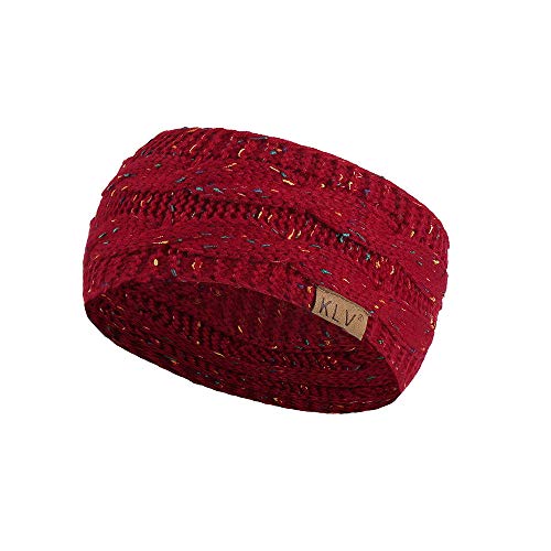 Mens Women Headbands Guys Sweatband & Sport Hair Band Turban for Running, Cross Training, Racquetball, Working Out, Performance Stretch & Moisture Wicking (Wine Red) - Thumbnail 3