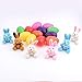 Totem World 12 Plush Bunny Filled 3'' Colorful Easter Eggs Basket Stuffers Plush Bunnies Plastic Easter Eggs Fillers Kids Party Favors Surprise Easter Eggs Hunt Games Supplies Birthday Gifts Toddler Girls Toys Goodies Bags