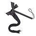 LUOEM Black Soft Leather Whip Bowknot Tassels Whip for Role Play Adult Games Costume Accessory Couples Toy