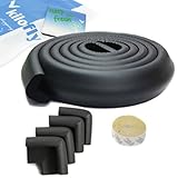 KF Baby Table Edge Guard with 4 Corner Guards, Black, with kilofly Refrigerator Magnet