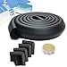 KF Baby Table Edge Guard with 4 Corner Guards, Black, with kilofly Refrigerator Magnet