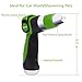 poshei Garden Hose Nozzle Spray Nozzle Set, Metal Water Nozzle, Heavy Duty 10 Adjustable Watering Patterns - Thumb Control Resistant - for Watering Plants, Cleaning, Car Wash and Showering Pets
