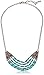 Lucky Brand Silver-Tone Bib Necklace with Turquoise-Color Beads, 19.5