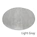 Beaulegan Repair Patches - 4 PCS Elbow Knee Iron-on Velvet Patches, Oval & Light Gray