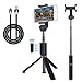 Selfie Stick Bluetooth Extendable Monopod Foldable Tripod With Detachable Rechargeable Remote And Rotatable Phone Holder For iPhone 7 Plus 6s Android Cellphones