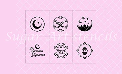 Ramadan Eid Mubarak cookie stencils set of 6 Islamic designs SL20131