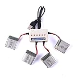 Youcute upgrrade 4pcs 650mah official Battery and 1to6 Charger for Focus FPV Drone Rc Quadcopter Spare Parts