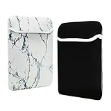 TOP CASE - Marble Pattern Reversible Sleeve Bag Cover for Most 13