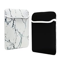 TOP CASE - Marble Pattern Reversible Sleeve Bag Cover for Most 12 inch Laptop / Macbook 12
