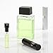Twist-Up Perfume Atomizer 4 Piece Set- Includes Two Refillable Perfume Atomizers in a Custom Leather Carrying Case. Perfect for Traveling with Your Favorite Perfume! (Black Leather Pouch Set)