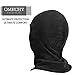 OMECHY Balaclava Windproof Ski Mask Outdoor Cold Weather Face Mask Motorcycle Neck Warmer Tactical Hood,Black Rubber One Size