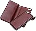 iPhone 5S/SE Wallet Case, HYSJY Magnetic Detachable PU Leather Wallet Purse for Women Men with Strap, Credit Card Slots, Card Holer,Flip Slim Cover Case Fit iPhone 5/5S/SE (Card-Brown)