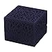 LittleTiger Pierced Velvet Jewelry Box for ring engagement gift wedding favor (Purple)