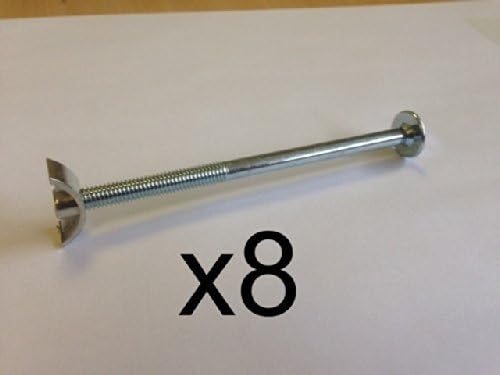 Strictlybedsandbunks Bed Bolts Set of 8 Long Bolts and Half Moon Nuts