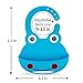 NCYBIB Silicone Bibs for Baby 2 Pack Waterproof Baby Bib for Girls and Boys Easily Wipe Clean with Food Catcher Pocket Christmas Gifts(Frog-Green/Blue)
