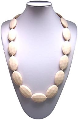 IntiPal Silicone Teething Necklace - BPA Free Chew Beads - Breastfeeding Teether Necklace for Nursing Moms