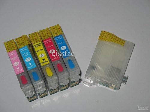EMPTY Refillable cartridges T0781~6 inks for Epson Artisan 50 inkjet stylus photo R260 R280 R380 RX580 RX680 RX595 AIO printer