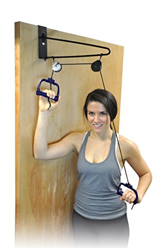 Blue Jay Move those Shoulders Overdoor Pulley Exerciser, Increase Range of Motion, Shoulder Rehabilitation, Dual Pulleys For Easy Operation, Portable, Ergonomic Handles, Comfort of Your Own Home