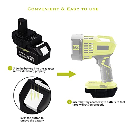 Battery Adapter MT20RNL for Makita Battery to Ryobi Tool Use