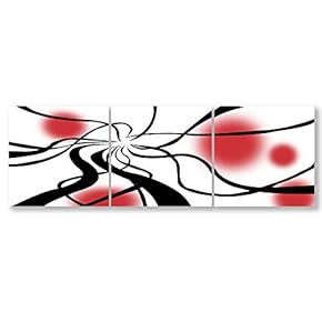 Wall26-3 Panel Canvas Wall Art- Elegant Flowers-Giclee Painting Wall Bedroom Living Room Home Decoration - 12"x12"x3 Panels