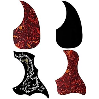 Fashion Road 4Pcs Acoustic Guitar Pickguard, Anti-Scratch Guard Plate Pick Guards, Droplets Bird Pattern Self Adhesive Guard Plate